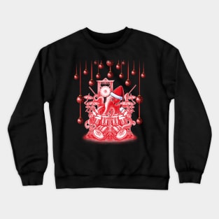 Octopus playing drums merry Christmas Crewneck Sweatshirt